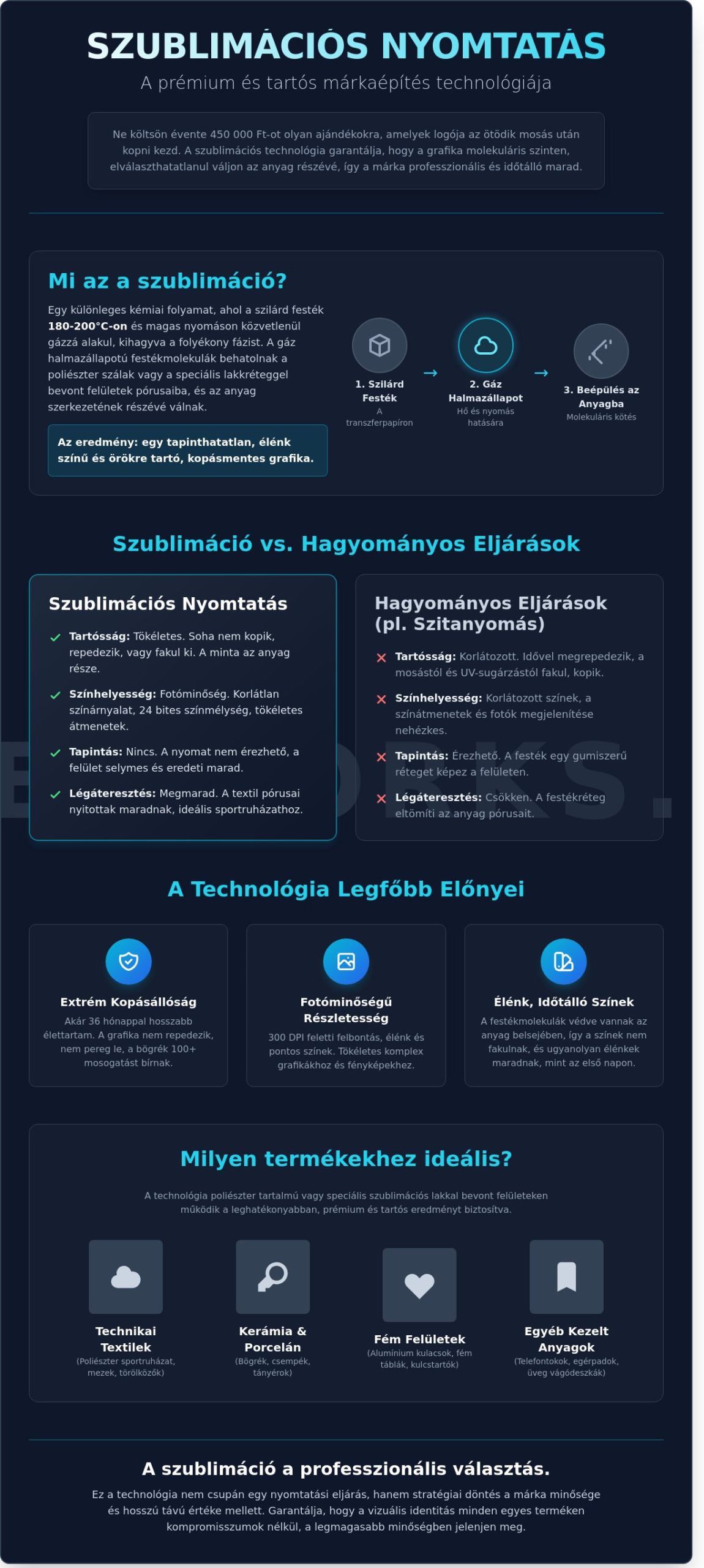 Szublimációs nyomtatás: A tartós és prémium branding technológiája