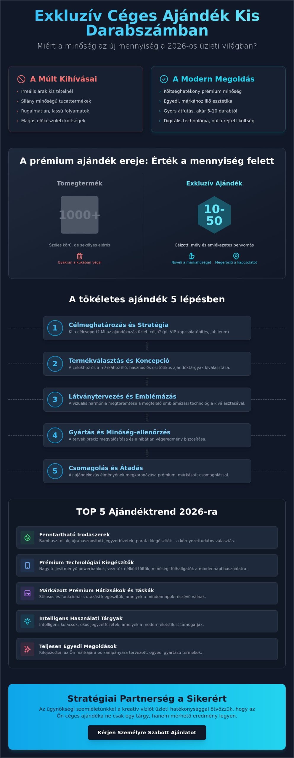 Exkluzív céges ajándék kis darabszámban: Prémium megoldások 2026-ban