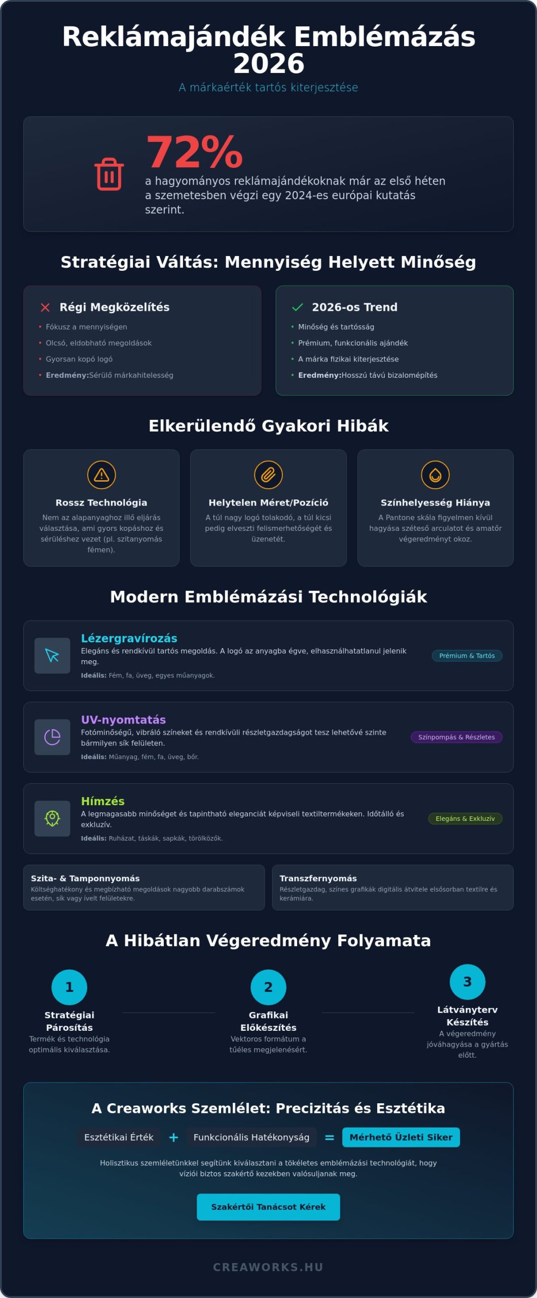 Reklámajándék emblémázás 2026: Technológiai útmutató a prémium megjelenéshez