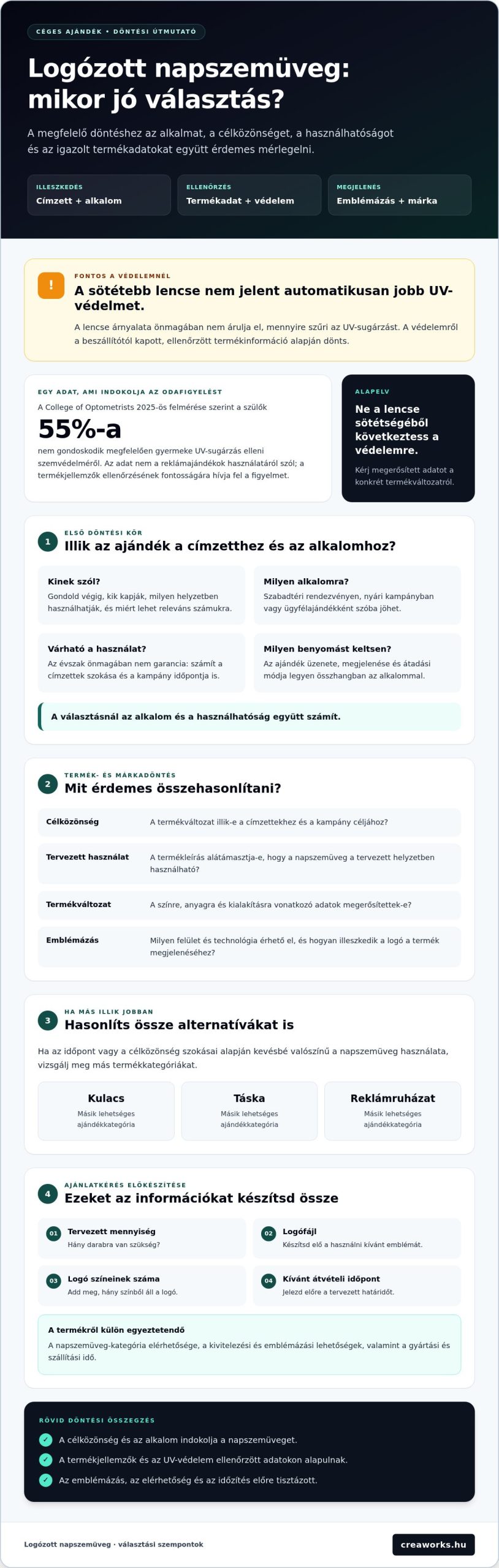 Logózott napszemüveg céges ajándéknak: választási útmutató 2026-ra