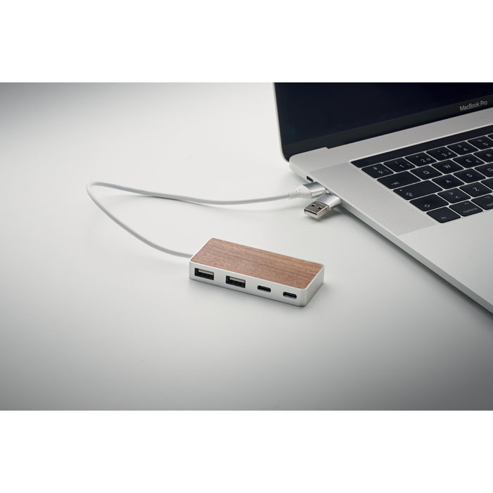 UBAH 4 portos USB hub, 27,5cm kábel - Image 4