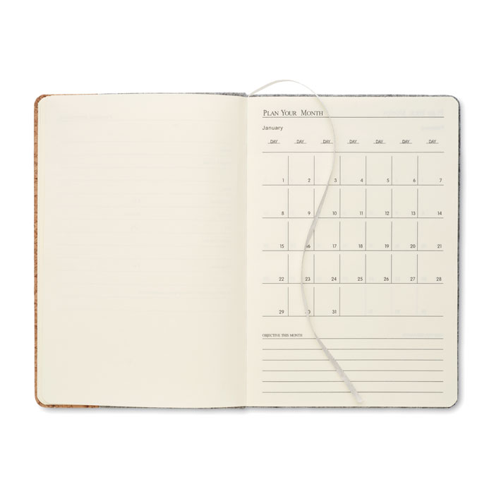 CORKBOOK A5 RPET filc és parafa notesz - Image 6